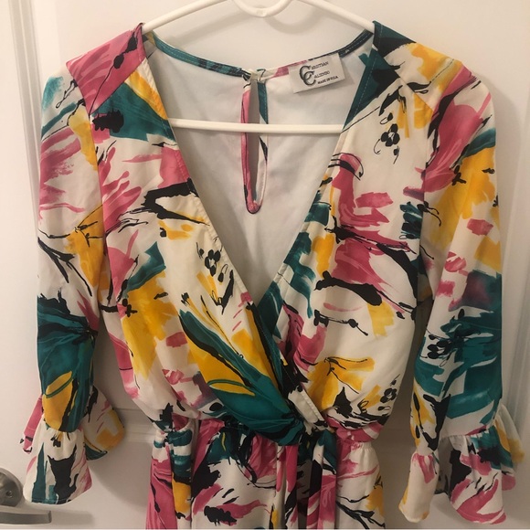 Painted Floral Romper - Picture 2 of 6